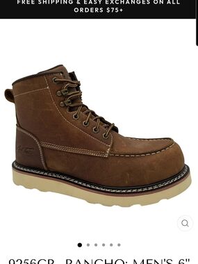 AdTec Rancho 6" Moc Toe Work Boots Brown Composite Toe EH SR 9256CR 8.5